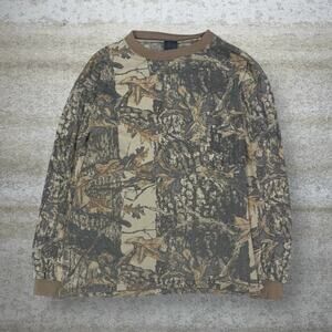 Vintage 90s Sniper Shirt Mens L Hunting Camo Cotton Long Sleeve Woodland